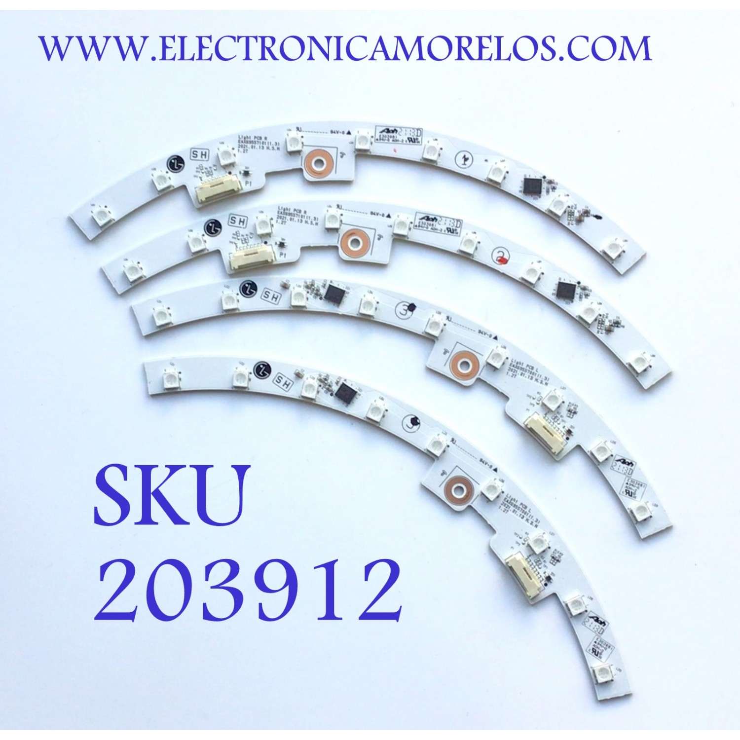 LEDS PARA ILUMINACION DE MONITOR LG / NUMERO DE PARTE EAX69557101 / EAX69557001 / PANEL LM270WR8(SS)(A1) / MODELO 27GP950-B.AUSOMPN